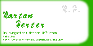 marton herter business card